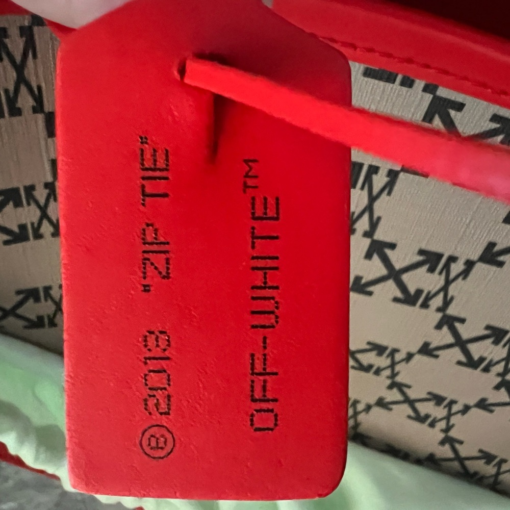 Off-White Brown And Red Patterned Tote - image 5
